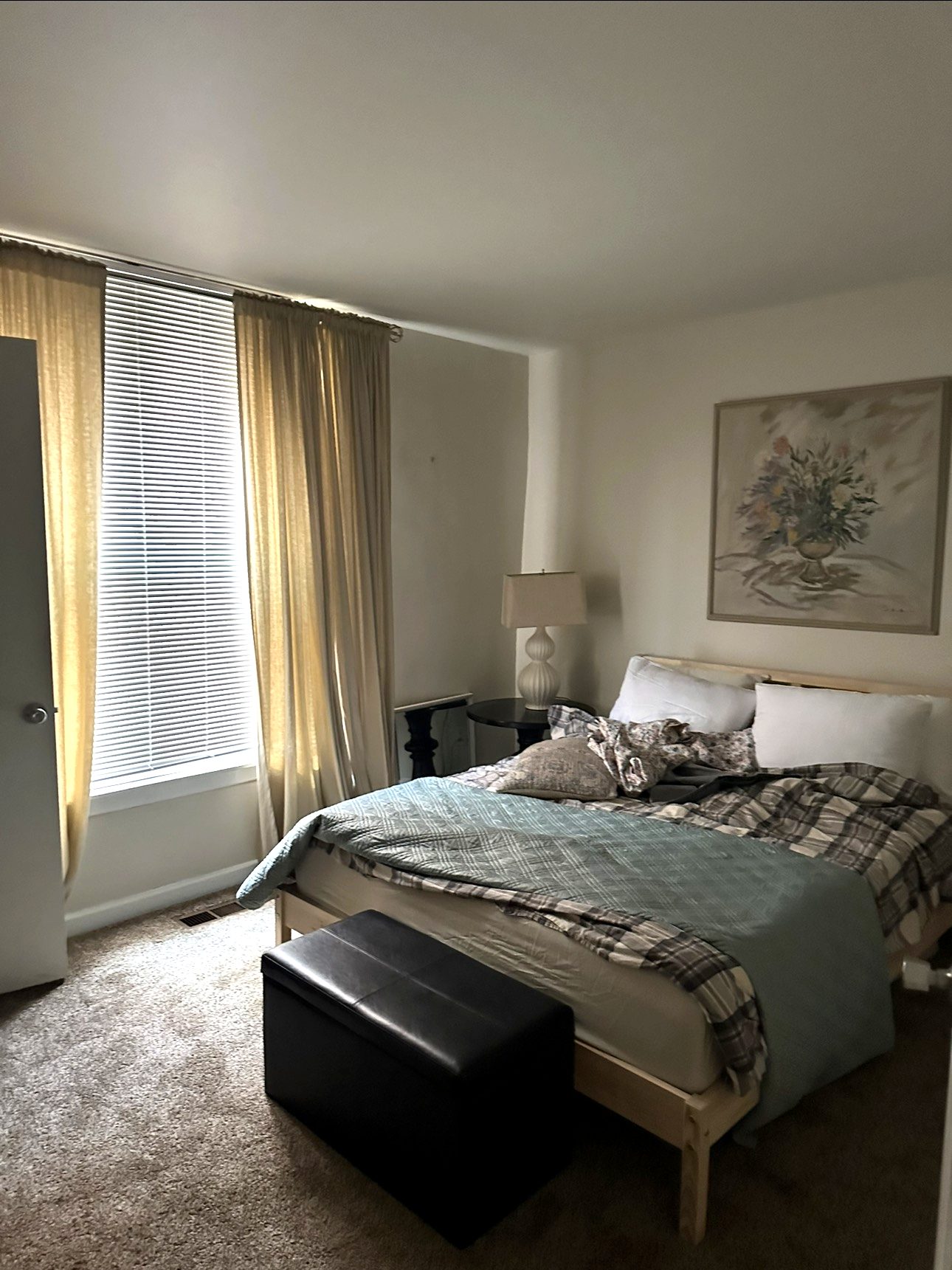Bedroom one with queen bed
